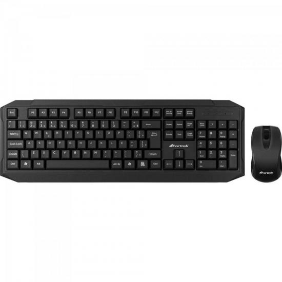 Combo Teclado + Mouse Wireless WCF-101 Preto FORTREK por 101,90 à vista no boleto/pix ou parcele em até 4x sem juros. Compre na loja Mundomax!
