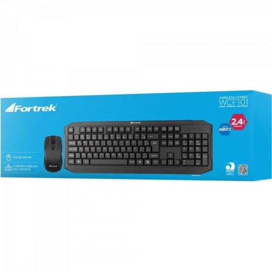 Combo Teclado + Mouse Wireless WCF-101 Preto FORTREK por 101,90 à vista no boleto/pix ou parcele em até 4x sem juros. Compre na loja Mundomax!