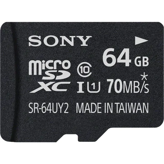 Cartão de Memória 64GB Micro SDXC com Adaptador CLASSE 10 SR-64UY2 SONY (60983)