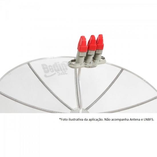 Suporte LNBF Carona Triplo C1/C2/C3 Cinza BEDINSAT por 48,90 à vista no boleto/pix ou parcele em até 1x sem juros. Compre na loja Mundomax!