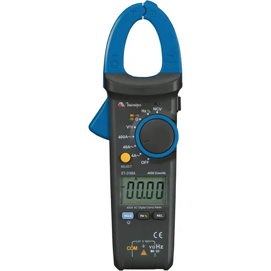 Alicate Amperímetro Digital ET-3166A Azul/Preto MINIPA (61020)