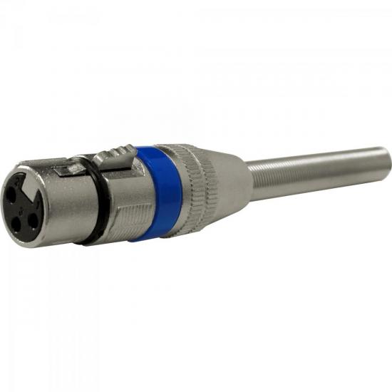 Plug XLR Canon Fêmea com Mola JCCN0016 Azul STORM 5 unidades por 25,90 à vista no boleto/pix ou parcele em até 1x sem juros. Compre na loja Mundomax!