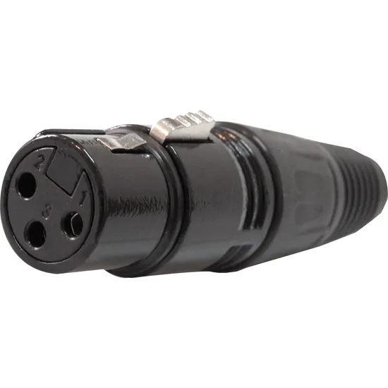 Plug XLR Canon Fêmea JCCN0013 Preto Storm por 48,99 à vista no boleto/pix ou parcele em até 1x sem juros. Compre na loja Mundomax!