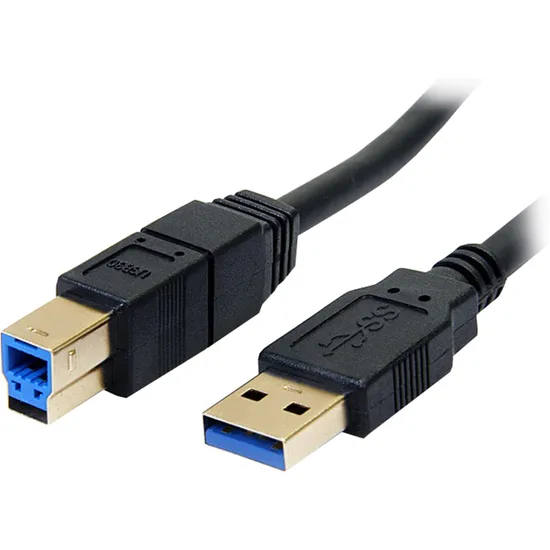 Cabo de Dados USB 3.0 A Macho x USB 3.0 B Macho 1,8m CBUS0013 Preto (61125)