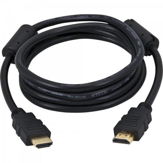 Cabo HDMI com Filtro 1.4 3D 3m HDF-102/3M Preto FORTREK por 22,90 à vista no boleto/pix ou parcele em até 1x sem juros. Compre na loja Mundomax!