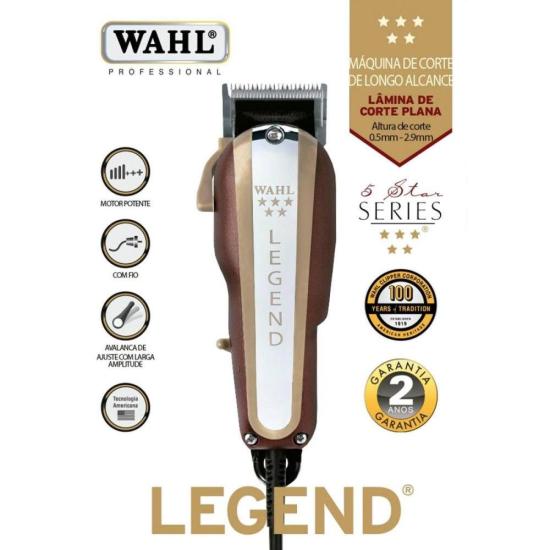 Máquina de Corte Wahl Legend 220V por 499,99 à vista no boleto/pix ou parcele em até 10x sem juros. Compre na loja Mundomax!