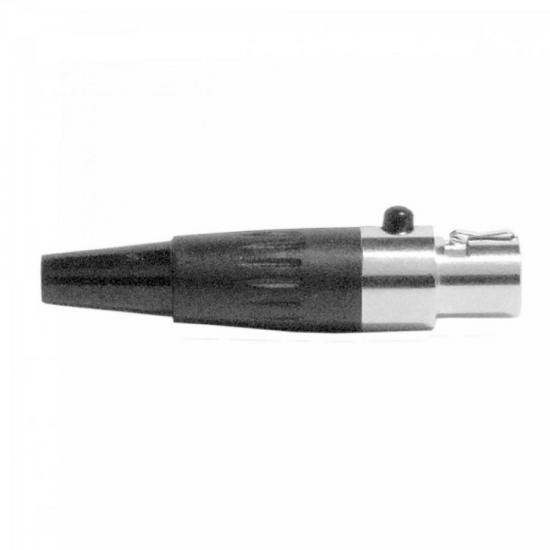 Conector Mini Cannon XLR Fêmea 101F Preto CSR por 0,00 à vista no boleto/pix ou parcele em até 1x sem juros. Compre na loja Mundomax!