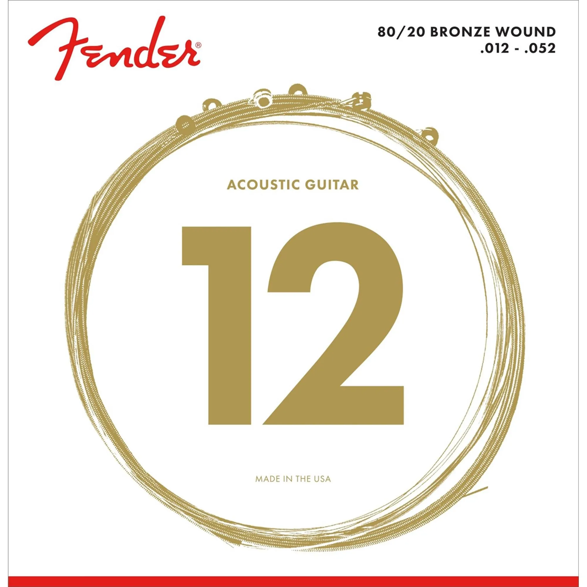 Encordoamento Fender 70L .012 Para Violão Aço Bronze (61242)