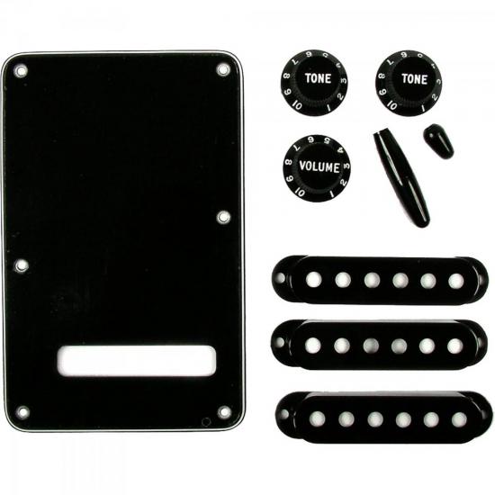 Kit de Acessórios para Guitarra VINTAGE-STYLE STRATOCASTER Preto FENDER por 149,99 à vista no boleto/pix ou parcele em até 5x sem juros. Compre na loja Mundomax!
