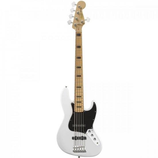 Contrabaixo SQUIER 5 Cordas Vintage Modified J. Bass V Olympic White por 0,00 à vista no boleto/pix ou parcele em até 1x sem juros. Compre na loja Mundomax!