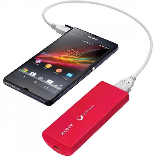 Carregador Portátil USB 2800mAh CP-V3 Vermelho SONY por 0,00 à vista no boleto/pix ou parcele em até 1x sem juros. Compre na loja Mundomax!