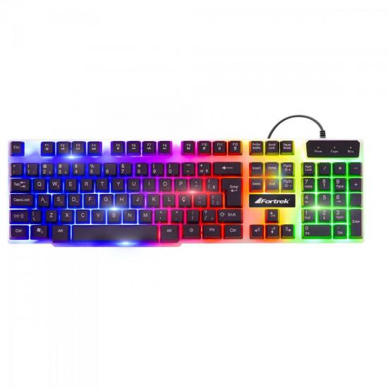 Teclado Gamer Multimídia CHROMATIC GK-710 Preto com LED Colorido FORTREK por 76,90 à vista no boleto/pix ou parcele em até 3x sem juros. Compre na loja Mundomax!