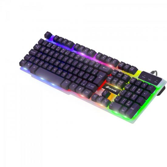 Teclado Gamer Multimídia CHROMATIC GK-710 Preto com LED Colorido FORTREK por 76,90 à vista no boleto/pix ou parcele em até 3x sem juros. Compre na loja Mundomax!