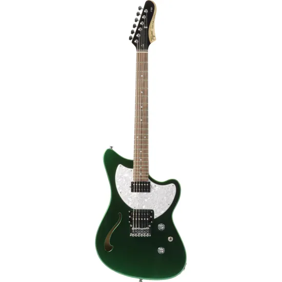 Guitarra TAGIMA Semi-Acústica JET BLUES Verde Metálico por 0,00 à vista no boleto/pix ou parcele em até 1x sem juros. Compre na loja Mundomax!