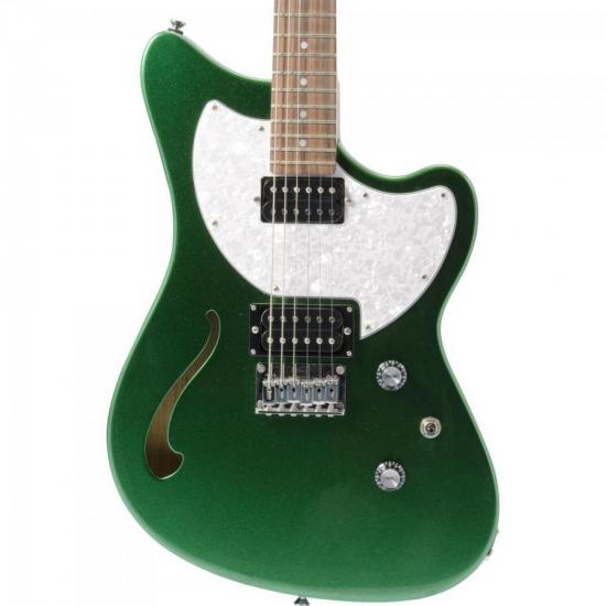 Guitarra TAGIMA Semi-Acústica JET BLUES Verde Metálico por 0,00 à vista no boleto/pix ou parcele em até 1x sem juros. Compre na loja Mundomax!