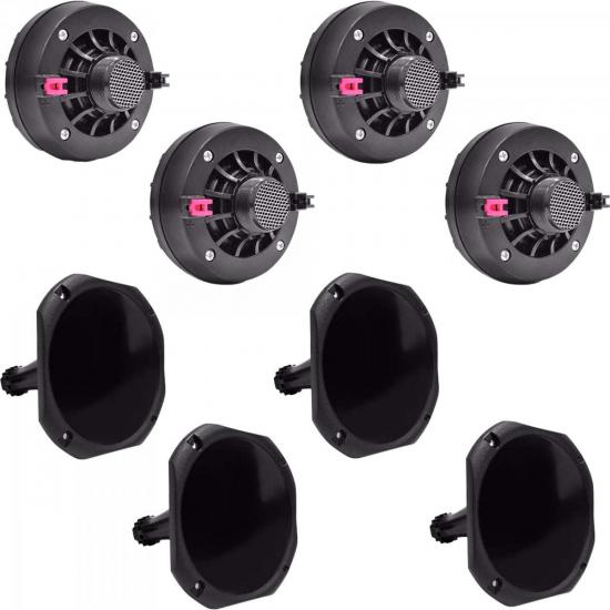 Kit Som Automotivo 120W RMS 8 Ohms 4 DRIVERS + 4 CORNETAS CURTAS ORION por 0,00 à vista no boleto/pix ou parcele em até 1x sem juros. Compre na loja Mundomax!
