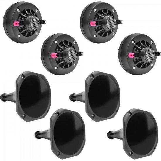 Kit Som Automotivo 120W RMS 8 Ohms 4 DRIVERS + 4 CORNETAS LONGAS ORION por 0,00 à vista no boleto/pix ou parcele em até 1x sem juros. Compre na loja Mundomax!