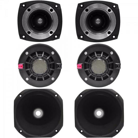 Kit Som Automotivo 120W RMS 8 Ohms 2 DRIVERS + 2 CORNETAS CURTA + 2 por 0,00 à vista no boleto/pix ou parcele em até 1x sem juros. Compre na loja Mundomax!