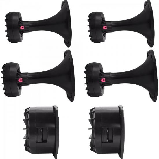 Kit Som Automotivo 120W RMS 8 Ohms 4 DRIVERS + 4 CORNETAS CURTAS + 2 por 0,00 à vista no boleto/pix ou parcele em até 1x sem juros. Compre na loja Mundomax!