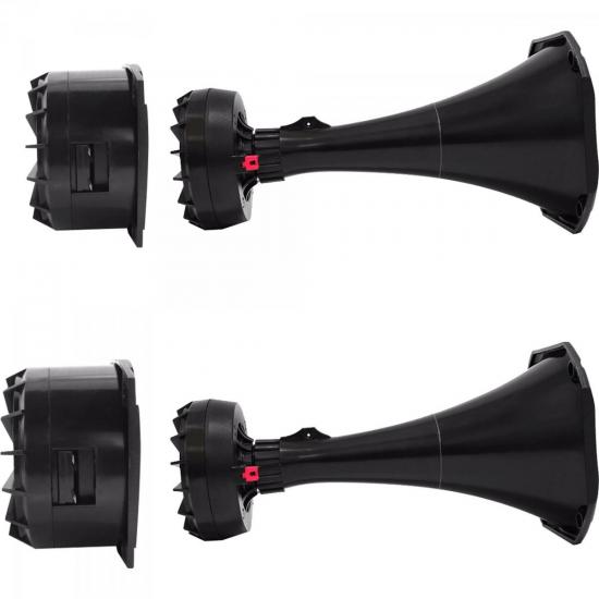 Kit Som Automotivo 120W RMS 8 Ohms 2 DRIVERS + 2 CORNETAS LONGAS + 2 por 0,00 à vista no boleto/pix ou parcele em até 1x sem juros. Compre na loja Mundomax!