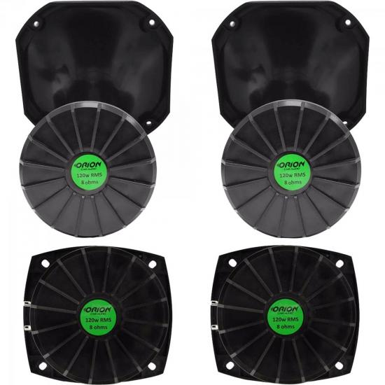 Kit Som Automotivo 120W RMS 8 Ohms 2 DRIVERS + 2 CORNETAS LONGAS + 2 por 0,00 à vista no boleto/pix ou parcele em até 1x sem juros. Compre na loja Mundomax!