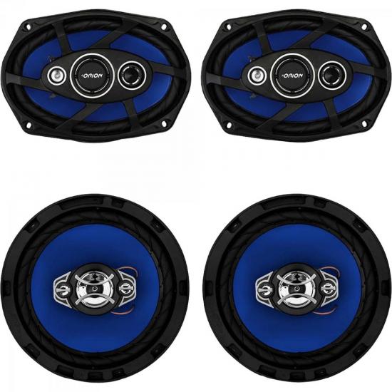 Kit Alto Falante Quadriaxial 6x9\" + 6\" 55W RMS 4 Ohms ORION por 0,00 à vista no boleto/pix ou parcele em até 1x sem juros. Compre na loja Mundomax!