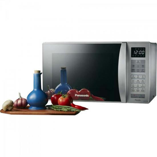 Micro-Ondas 25L 127V 800W NN-ST375MRUN Prata PANASONIC por 0,00 à vista no boleto/pix ou parcele em até 1x sem juros. Compre na loja Mundomax!