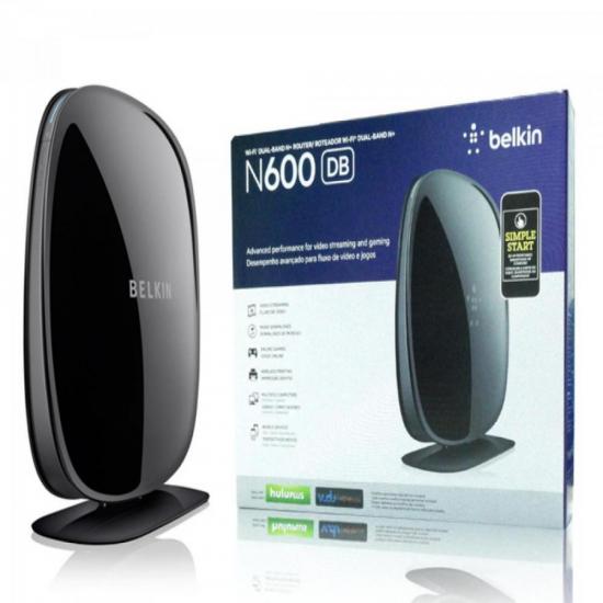 Roteador Wireless 300Mbps N600 Preto BELKIN por 0,00 à vista no boleto/pix ou parcele em até 1x sem juros. Compre na loja Mundomax!