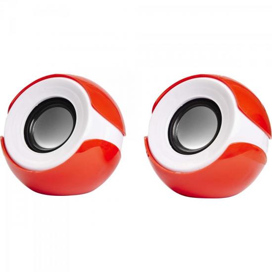 Caixa Multimídia 2.0 5W RMS CS-69 Vermelha/Branca EXBOM por 0,00 à vista no boleto/pix ou parcele em até 1x sem juros. Compre na loja Mundomax!