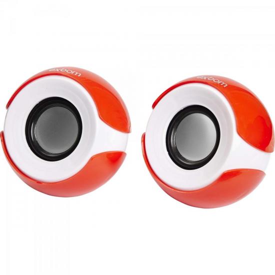 Caixa Multimídia 2.0 5W RMS CS-69 Vermelha/Branca EXBOM por 0,00 à vista no boleto/pix ou parcele em até 1x sem juros. Compre na loja Mundomax!