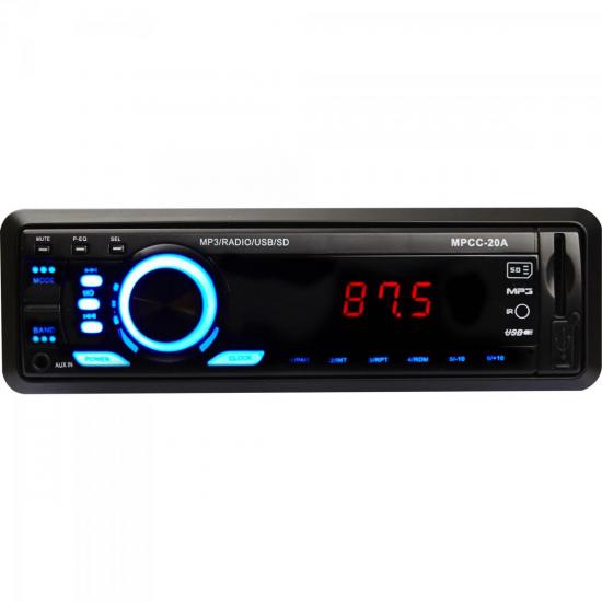 Auto Rádio USB/SD/AUX/FM MPCC-20A Preto EXBOM por 0,00 à vista no boleto/pix ou parcele em até 1x sem juros. Compre na loja Mundomax!