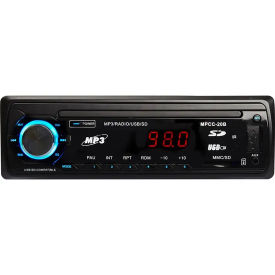 Auto Rádio USB/SD/AUX/FM MPCC-20B Preto EXBOM (61488)