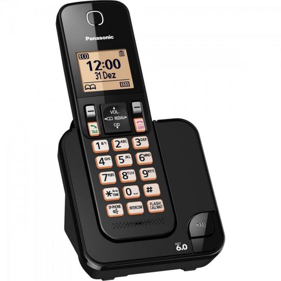 Telefone sem Fio com ID KX-TGC350LBB Preto Panasonic por 329,99 à vista no boleto/pix ou parcele em até 10x sem juros. Compre na loja Mundomax!