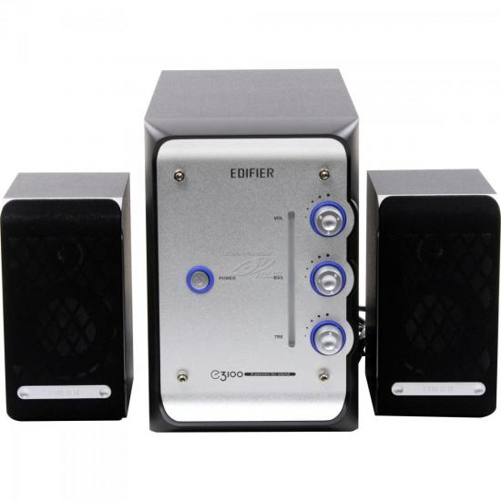 Caixa de Som 2.1 com Subwoofer 28W RMS E3100 Preto/Prata EDIFIER por 0,00 à vista no boleto/pix ou parcele em até 1x sem juros. Compre na loja Mundomax!