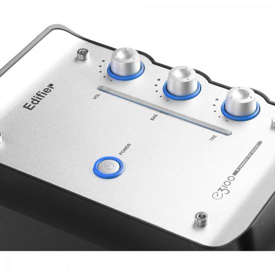 Caixa de Som 2.1 com Subwoofer 28W RMS E3100 Preto/Prata EDIFIER por 0,00 à vista no boleto/pix ou parcele em até 1x sem juros. Compre na loja Mundomax!