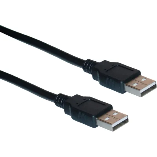 Cabo de Dados USB 2.0 A Macho x USB 2.0 A Macho 1,8m Preto Storm (61529)