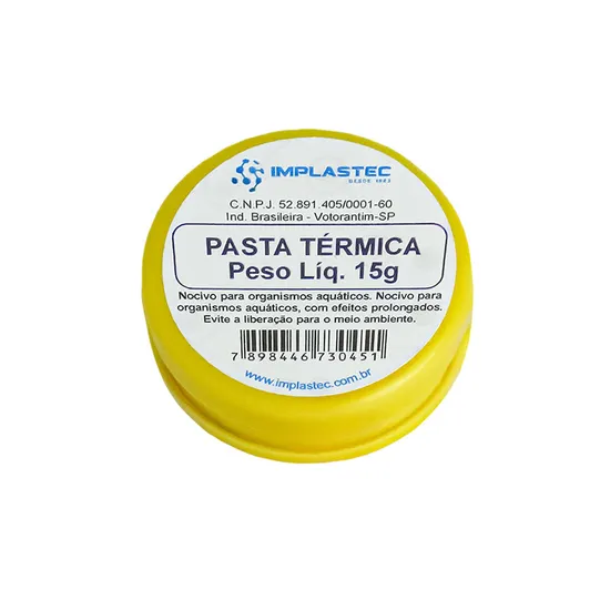 Pasta Térmica de Silicone 15g IMPLASTEC (6155)