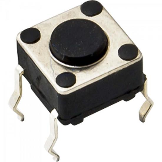 Chave Tactil Switch 4,3mm CHVS0020 Preta STORM (embalagem c/ 50 uni.) (61576)