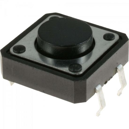 Chave Tactil Switch 5mm 180º CHVS0018 Preta STORM (embalagem c/ 100 uni.) (61578)