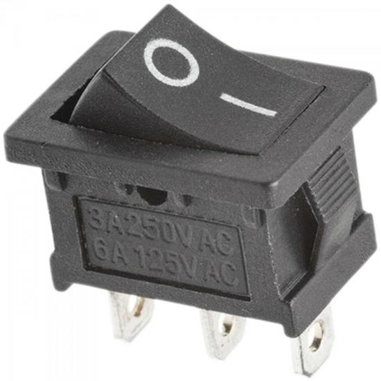 Chave Gangorra 3A/250VAC 3 Terminais ON/OFF CHVS0014 Preta STORM (embalagem c/ 25 uni.) (61584)