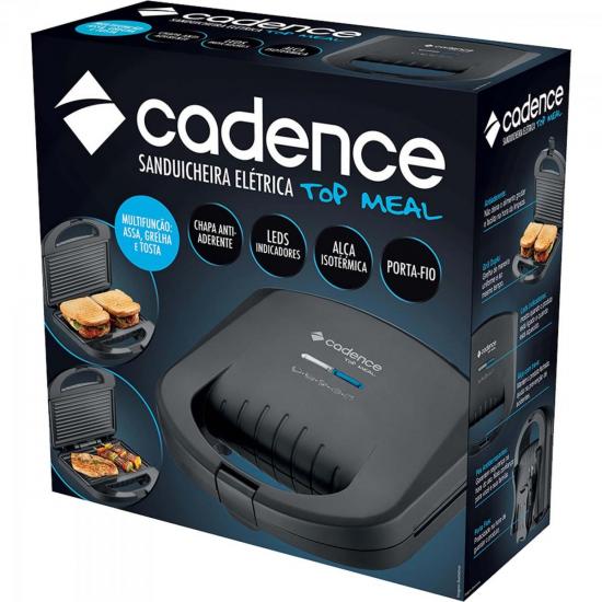 Sanduicheira Minigrill Top Meal 110V SAN610 Preta CADENCE por 0,00 à vista no boleto/pix ou parcele em até 1x sem juros. Compre na loja Mundomax!