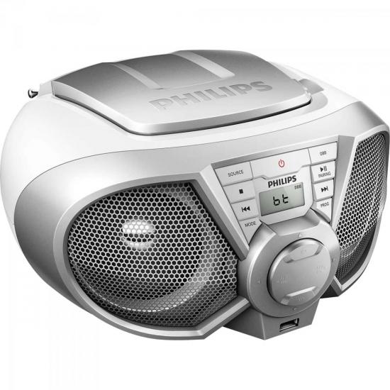Rádio Portátil CD/USB/FM/Bluetooth PX3125STX/78 Prata PHILIPS por 0,00 à vista no boleto/pix ou parcele em até 1x sem juros. Compre na loja Mundomax!