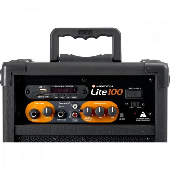 Caixa Multiuso LITE 100 Preto HAYONIK por 0,00 à vista no boleto/pix ou parcele em até 1x sem juros. Compre na loja Mundomax!