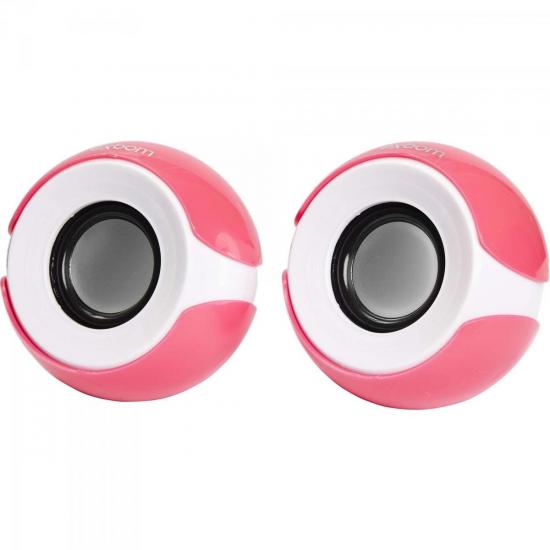 Caixa Multimídia 2.0 5W RMS CS-69 Rosa/Branca EXBOM por 0,00 à vista no boleto/pix ou parcele em até 1x sem juros. Compre na loja Mundomax!