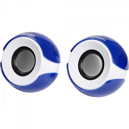 Caixa Multimídia 2.0 5W RMS CS-69 Azul/Branca EXBOM por 0,00 à vista no boleto/pix ou parcele em até 1x sem juros. Compre na loja Mundomax!