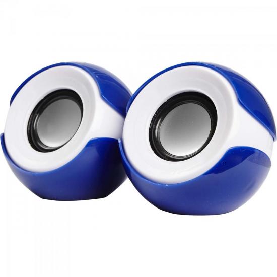 Caixa Multimídia 2.0 5W RMS CS-69 Azul/Branca EXBOM por 0,00 à vista no boleto/pix ou parcele em até 1x sem juros. Compre na loja Mundomax!