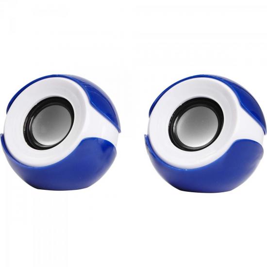 Caixa Multimídia 2.0 5W RMS CS-69 Azul/Branca EXBOM por 0,00 à vista no boleto/pix ou parcele em até 1x sem juros. Compre na loja Mundomax!