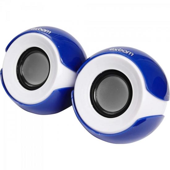 Caixa Multimídia 2.0 5W RMS CS-69 Azul/Branca EXBOM por 0,00 à vista no boleto/pix ou parcele em até 1x sem juros. Compre na loja Mundomax!