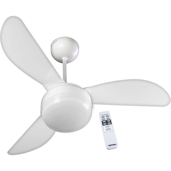Ventilador de Teto Ventisol Fenix 3 Pás Com Controle Branco 220v por 346,99 à vista no boleto/pix ou parcele em até 10x sem juros. Compre na loja Mundomax!