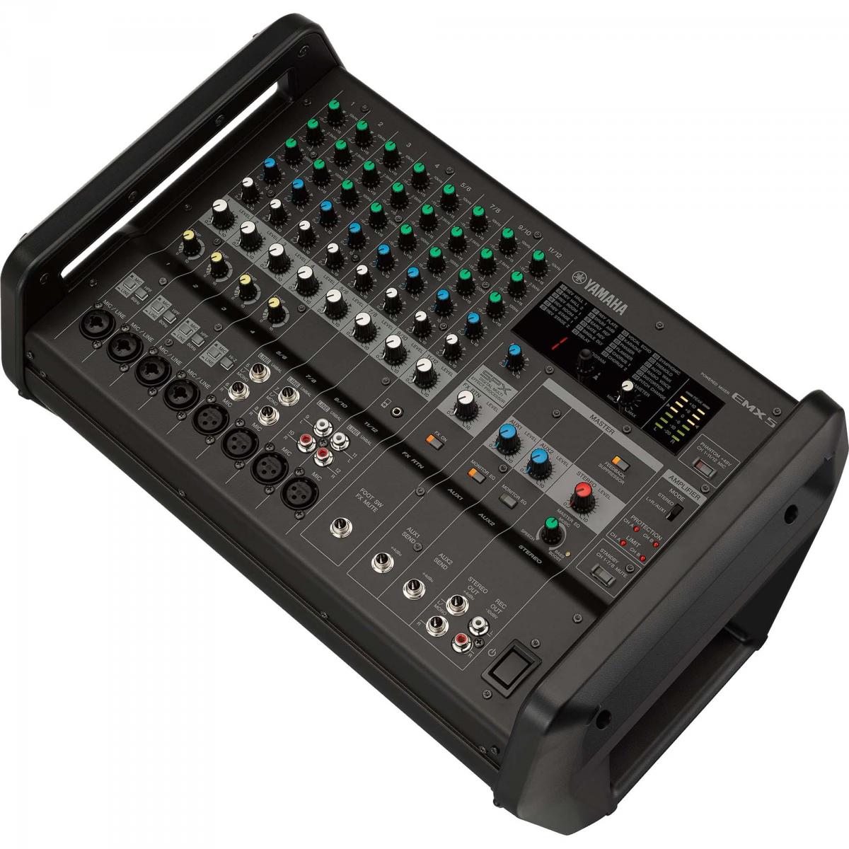 Mesa de Som Analógico Amplificado EMX5 Preto YAMAHA - Mundomax